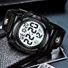 Mens Digital Sports Watches Military Big Numbers 50M Waterproof Large Face Army Wrist Watch LED Back Light Casual Watch for Men Rubber Black #1