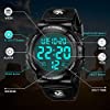 Mens Digital Sports Watches Military Big Numbers 50M Waterproof Large Face Army Wrist Watch LED Back Light Casual Watch for Men Rubber Black #3