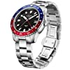 Rotary Gents Stainless Steel Red/Blue GMT Henley Stainless Steel Bracelet Watch GB05108/30 #1