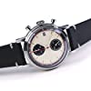 Undone"Urban" Chronograph Hybrid Mechanical Quartz Stainless Steel White Leather Black Date Vintage Men's Watch #2