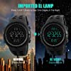 RSVOM Mens Digital Watch - 50M Waterproof Men Sports Watches, Black Big Face LED Military Wrist Watch with Alarm/Countdown Timer/Dual Time/Stopwatch/12/24H Format for Man #1